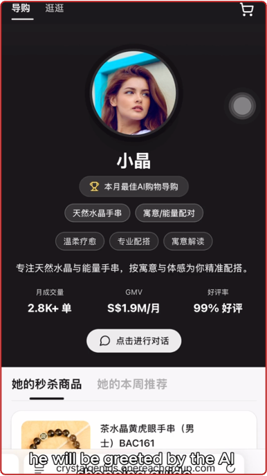 水晶导购智能体界面展示